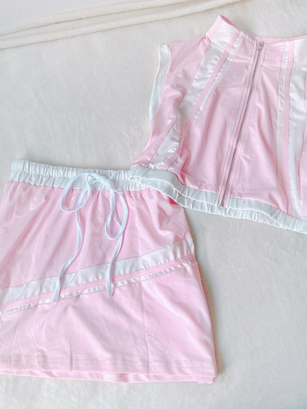 Y2K Womens 2pc Pastel Softcore Pink Set